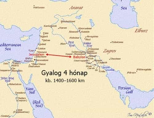 Babilon Jeruzsálem távolság gyalog