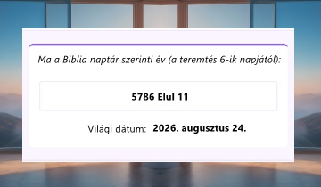 Automatikus héber dátumkijelző widget előnézet